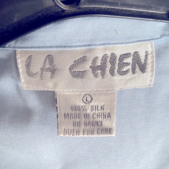 La Chien Light Blue Button Up Collared Shirt - Picture 5 of 5